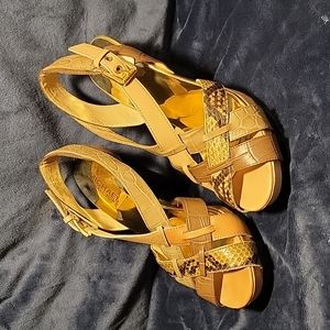 Michael Kors Snakeskin Strappy Heels